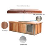 Detailed View of the Wooden All-in-One Ice Bath Tub