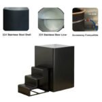 Material of 2026 New Model Black Square Stainless Steel Ice Bath Tub
