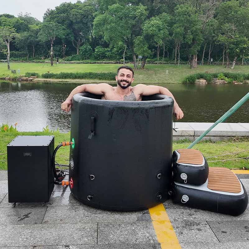 Outdoor Ice Bath Experience with Ice Bath Chiller