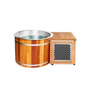 Oval bath tub with storage rack