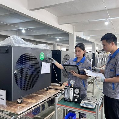 Production line quality checks for ice bath chillers
