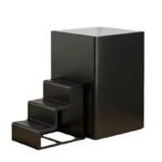 Square cylindrical stainless steel bath tub with ladder