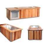 Various Display Angles of the Wooden All-in-One Ice Bath Tub