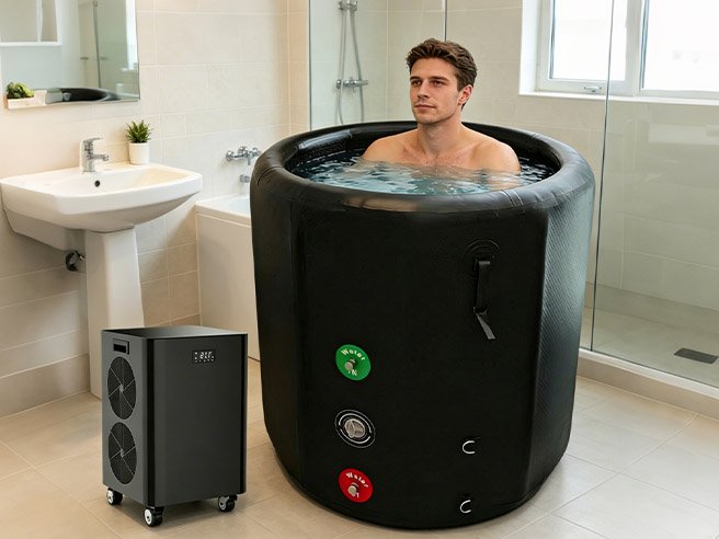 Water Chiller for Ice Bath: Everything You Need to Know 3 Chillmend Home Lightweight Inflatable Ice Bath Set