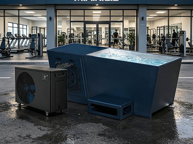 Commercial ice bath system for gyms