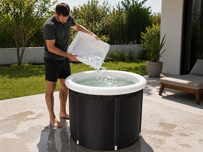 DIY home ice bath for occasional use