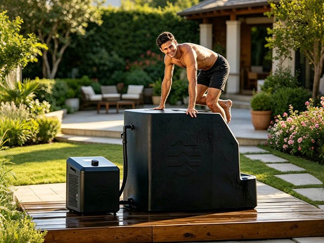 Ice Barrel Black Cold Plunge System