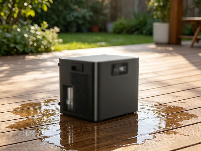 Leaking cold plunge chiller