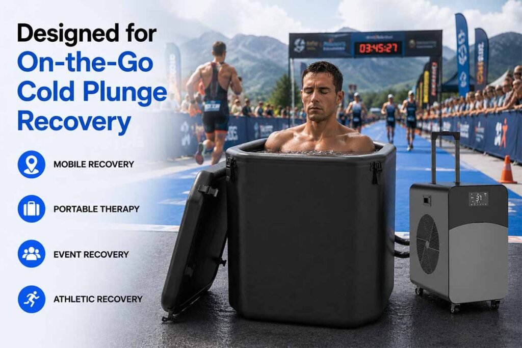 CHILLMEND IB-Trolley Case 10 | Portable 1 HP Ice Bath Chiller for Mobile Recovery & Sports Teams 4 Designed for On-the-Go Cold Plunge Recovery