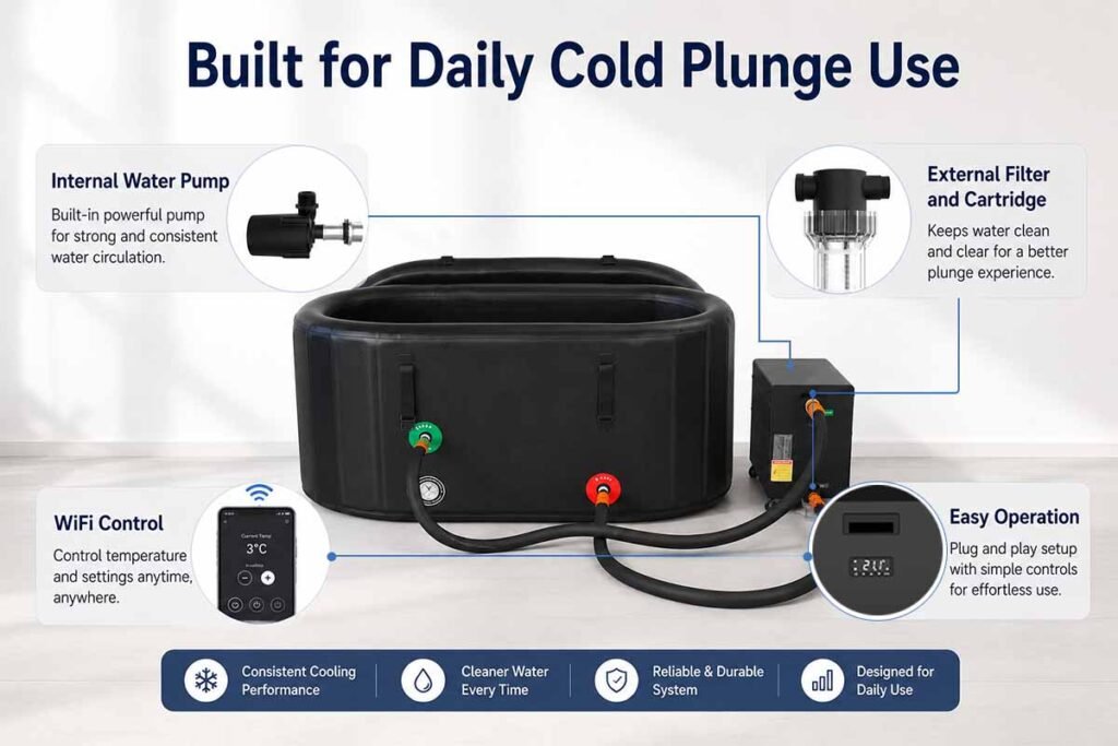 CHILLMEND IA-05 | Energy Efficient Ice Bath Chiller for Daily Cold Plunge Recovery 6 Built for Daily Cold Plunge Use