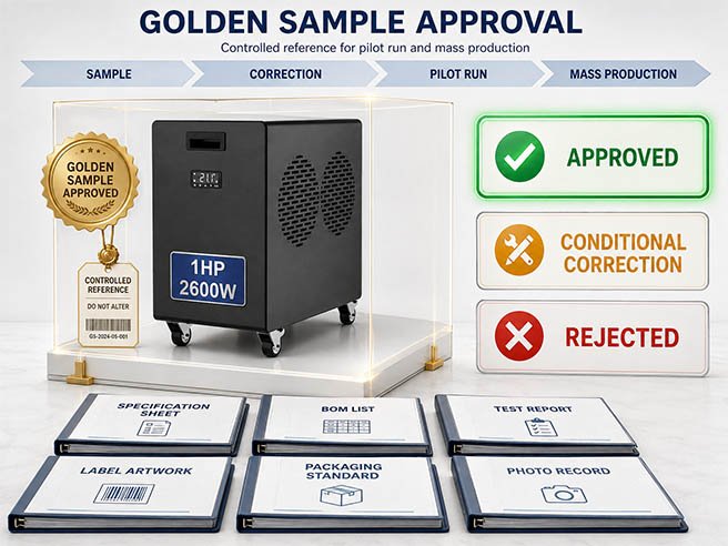 Ice Bath Chiller Sample Order Checklist for Importers and Distributors 4 Step 13 Create a Golden Sample and Controlled Specification